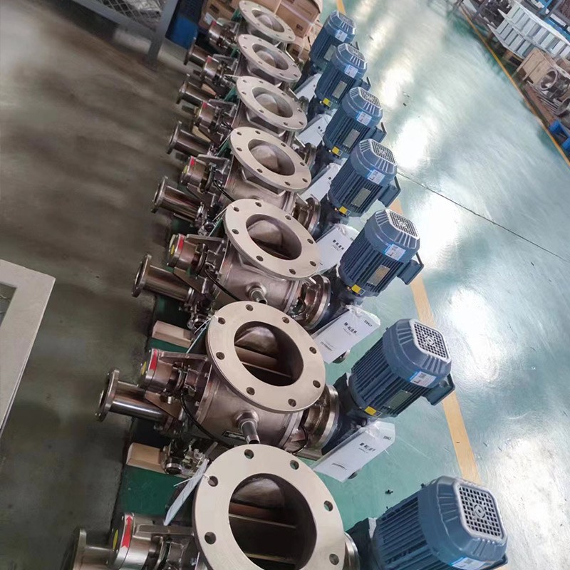 Positive Pressure Pneumatic Conveying Lock Gas Pipeline Discharge Airlock Valve Accept Customization